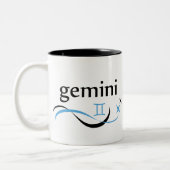 2 Couleurs Tasse d'astrologie de zodiaque de Gémeaux (Gauche)