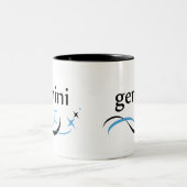 2 Couleurs Tasse d'astrologie de zodiaque de Gémeaux (Centre)