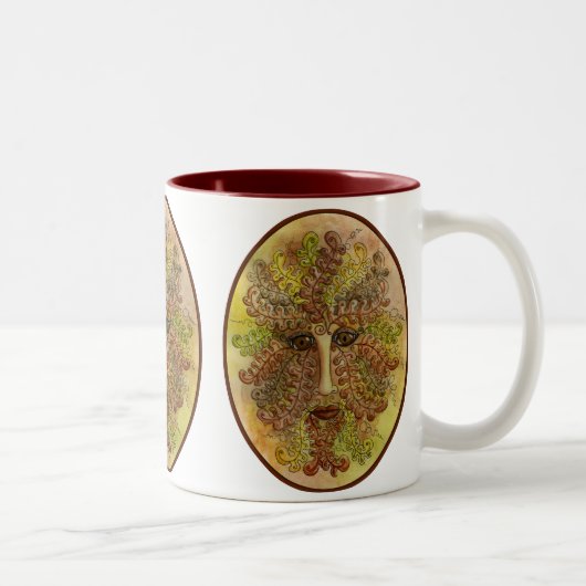 2 Couleurs Tasse d'automne de Greenman (Droit)