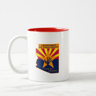 2 Couleurs Tasse d'AZDCS - intérieur rouge