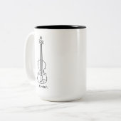 2 Couleurs Tasse de accord de violon de scierie (Devant gauche)