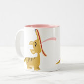 2 Couleurs Tasse de baîllement de Thylacine de bande dessinée (Devant gauche)