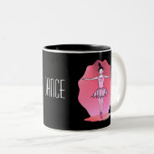 2 Couleurs Tasse de ballerine de danse (Devant droit)
