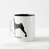 2 Couleurs Tasse de Basenji (Devant gauche)