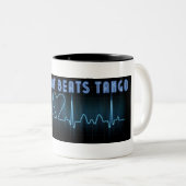 2 Couleurs tasse de battement de coeur de tango (Devant droit)