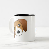 2 Couleurs Tasse de beagle (Devant gauche)