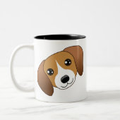 2 Couleurs Tasse de beagle (Gauche)