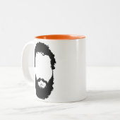 2 Couleurs Tasse de Beardliness, orange (Devant gauche)