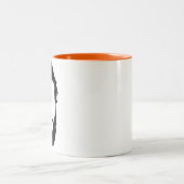 2 Couleurs Tasse de Beardliness, orange (Centre)