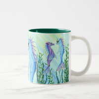 Tasse de beaux-arts de chat de sirène de dragon de