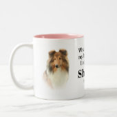 2 Couleurs Tasse de bénédiction de Sheltie (Gauche)