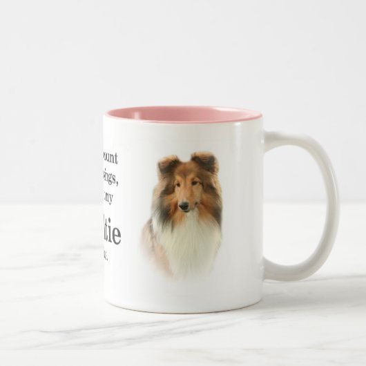 2 Couleurs Tasse de bénédiction de Sheltie (Droit)