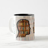 2 Couleurs Tasse de bibliothécaire (Devant gauche)