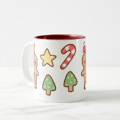 2 Couleurs Tasse de biscuits de Noël (Devant gauche)