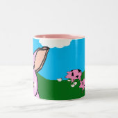 2 Couleurs Tasse de BlueSkyPigs (Centre)