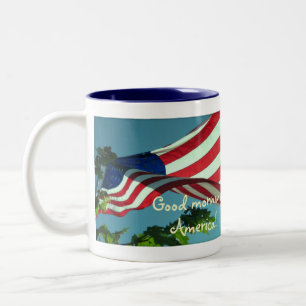 2 Couleurs Tasse de boisson patriotique Bonjour l'Amérique