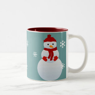 2 Couleurs Tasse de bonhomme de neige