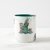 2 Couleurs Tasse de BookMooch 11oz (Centre)