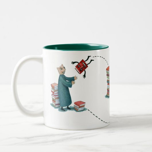 2 Couleurs Tasse de BookMooch 11oz (Gauche)