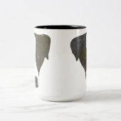 2 Couleurs Tasse de border collie d'art de bruit (Centre)