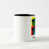 2 Couleurs Tasse de border collie de bruit (Centre)