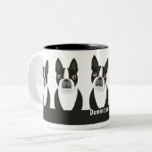 2 Couleurs Tasse de Boston Terrier (Devant gauche)