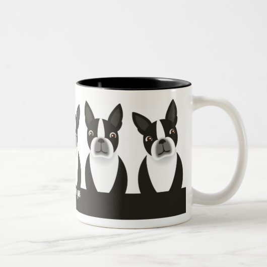 2 Couleurs Tasse de Boston Terrier (Droit)