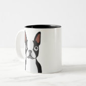 2 Couleurs Tasse de Boston Terrier (Devant gauche)