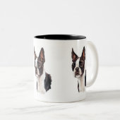 2 Couleurs Tasse de Boston Terrier (Devant droit)