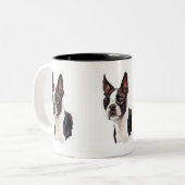 2 Couleurs Tasse de Boston Terrier (Devant gauche)