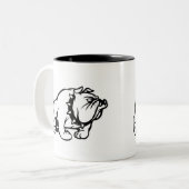 2 Couleurs Tasse de bouledogue (Devant gauche)