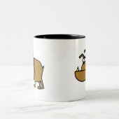 2 Couleurs Tasse de bouledogue de bande dessinée (Centre)