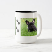 2 Couleurs Tasse de bouledogue français (Devant droit)