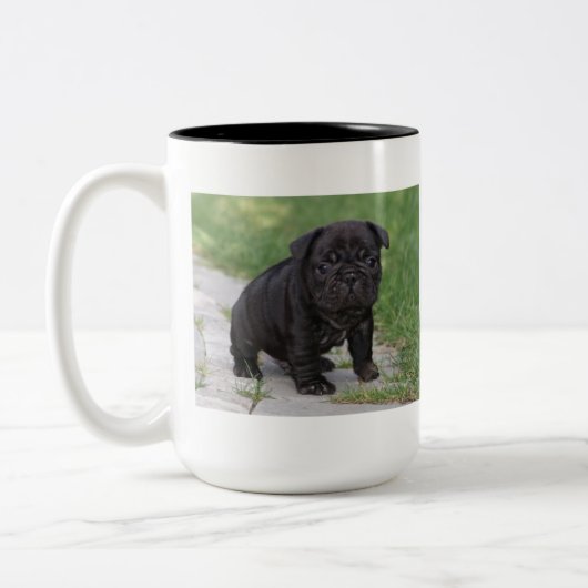 2 Couleurs Tasse de bouledogue français (Gauche)