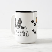 2 Couleurs Tasse de bouledogue français (Devant gauche)