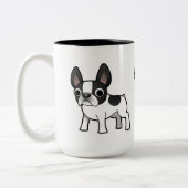 2 Couleurs Tasse de bouledogue français (Gauche)
