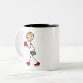 2 Couleurs Tasse de boxe à figure bâton (Devant gauche)