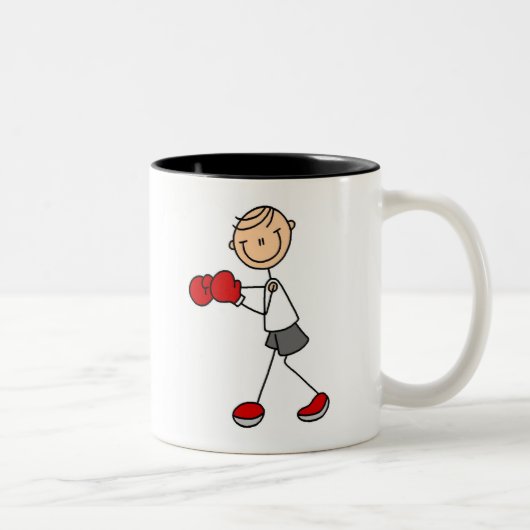 2 Couleurs Tasse de boxe à figure bâton (Droit)