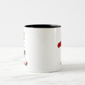 2 Couleurs Tasse de boxe à figure bâton (Centre)