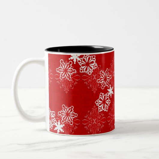 2 Couleurs Tasse de brocard de flocon de neige (Gauche)