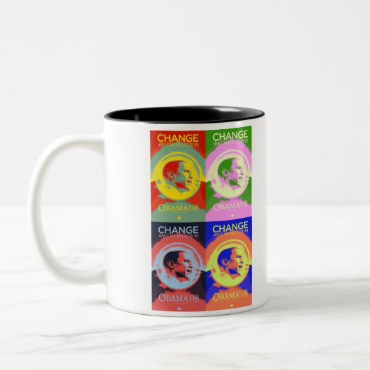 2 Couleurs Tasse de Bruit-Art de Barack 08 (Gauche)