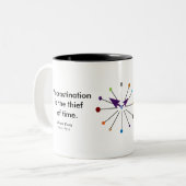 2 Couleurs Tasse de cadeau de citation de temps (Devant gauche)