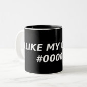 2 Couleurs Tasse de café #000000 (Devant gauche)