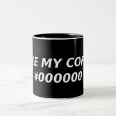 2 Couleurs Tasse de café #000000 (Centre)