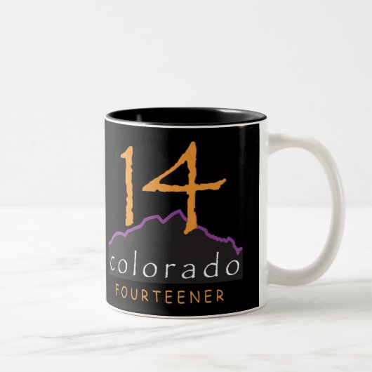 2 Couleurs Tasse de café 14er distinctive (Droit)