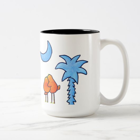 2 Couleurs Tasse de café 15 onces (Droit)