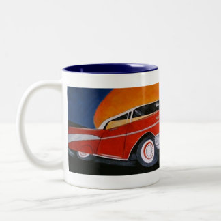 2 Couleurs tasse de café 1957 chevy rouge