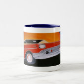 2 Couleurs tasse de café 1957 chevy rouge (Centre)
