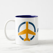 2 Couleurs Tasse de café à deux tons aérospatiale vigilante (Gauche)