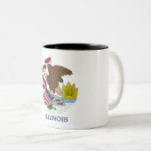 2 Couleurs Tasse de café à deux tons de drapeau d'état de (Devant droit)